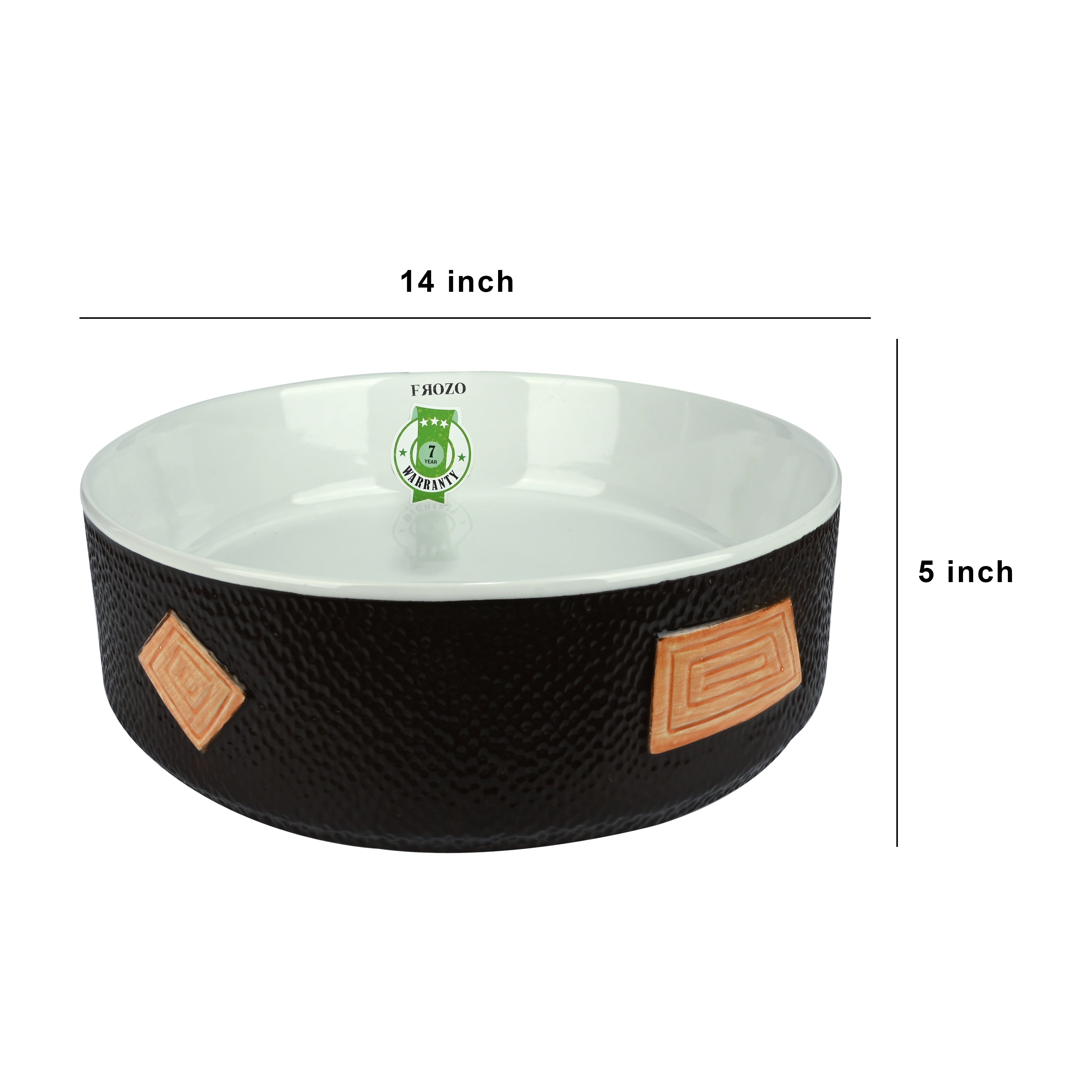 FROZO Table Top Premium Designer Ceramic Wash Basin(112) FOrb-112 Table Top Basin (Multicolor)