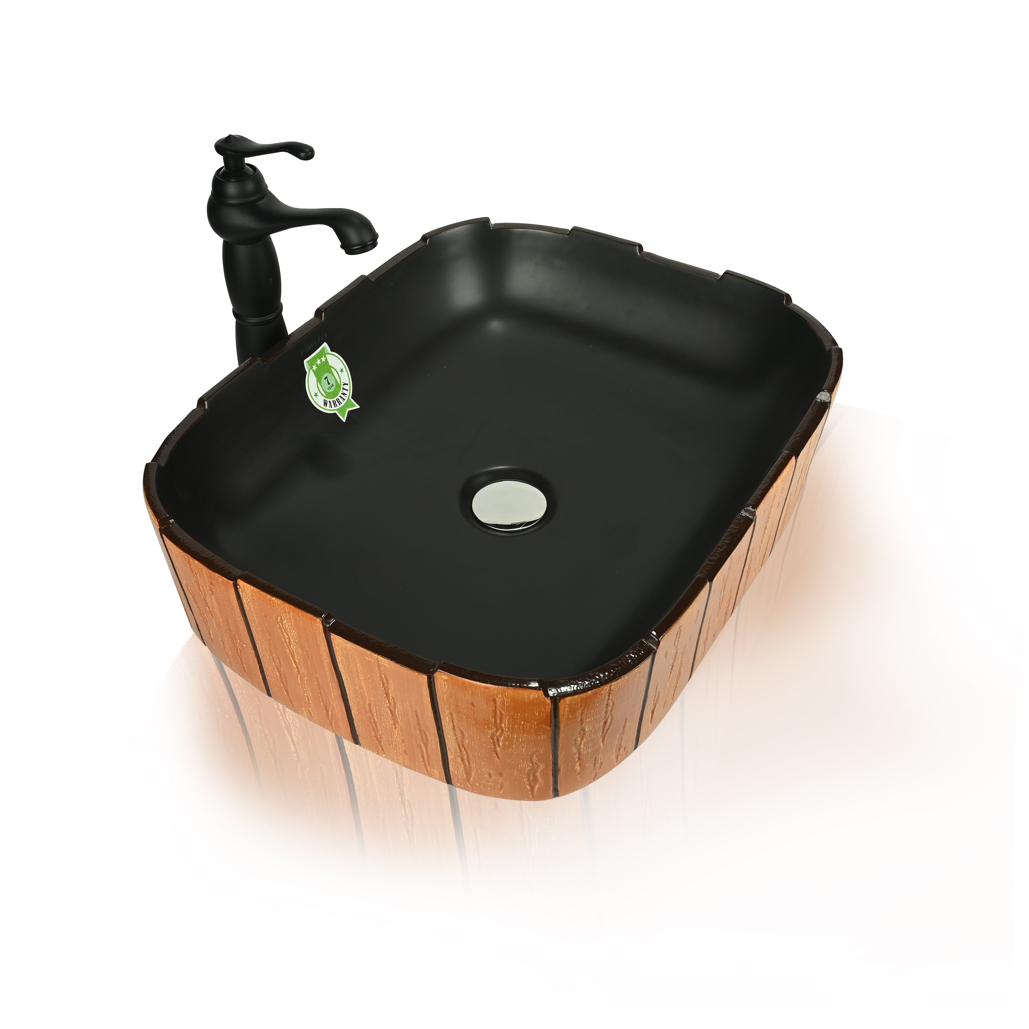 Frozo Table Top Premium Designer Ceramic Structure Based Wash Basin(101) Fbrez-101 Table Top Basin (Multicolor)