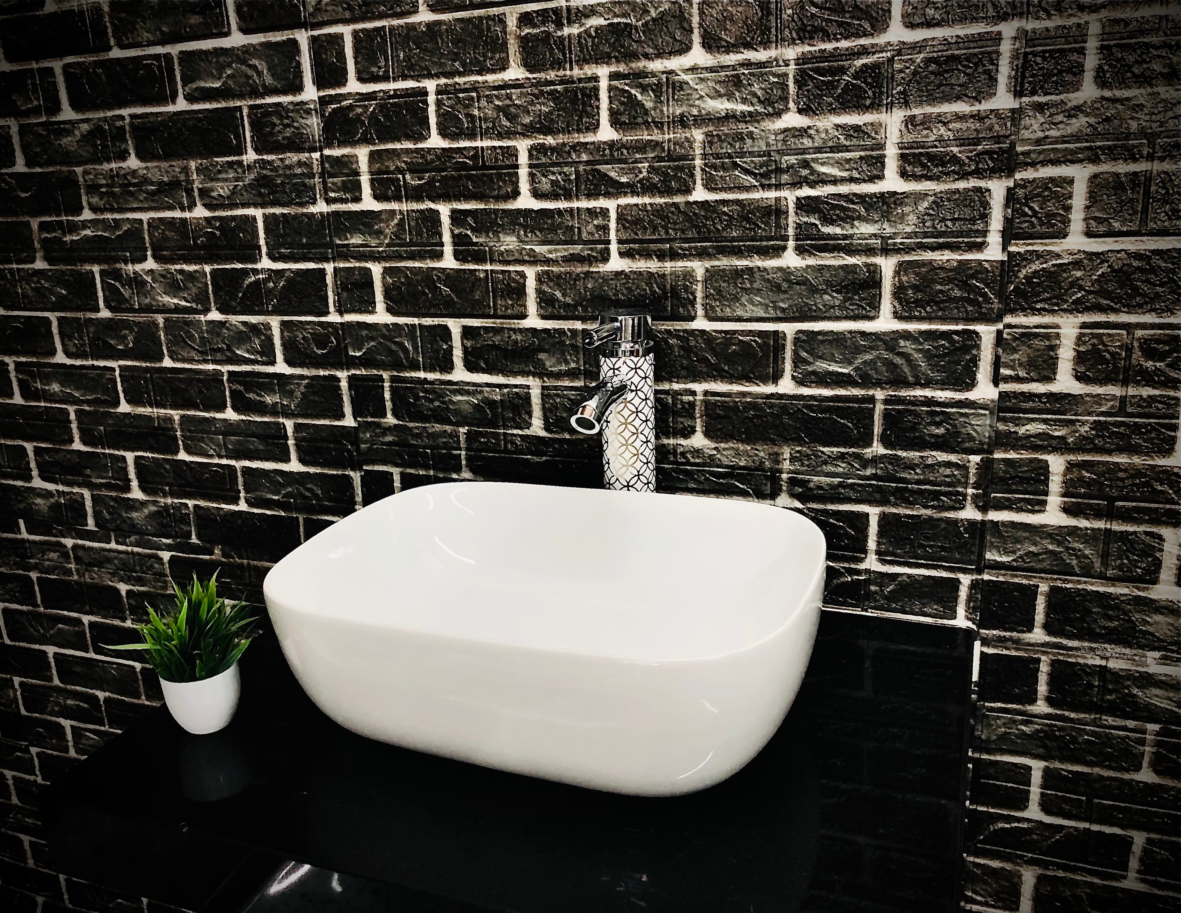 Delta Premium Ceramic Wash(White) with Waste Pipe & Coupling set RJ-WHITE Table Top Basin (WHITE)