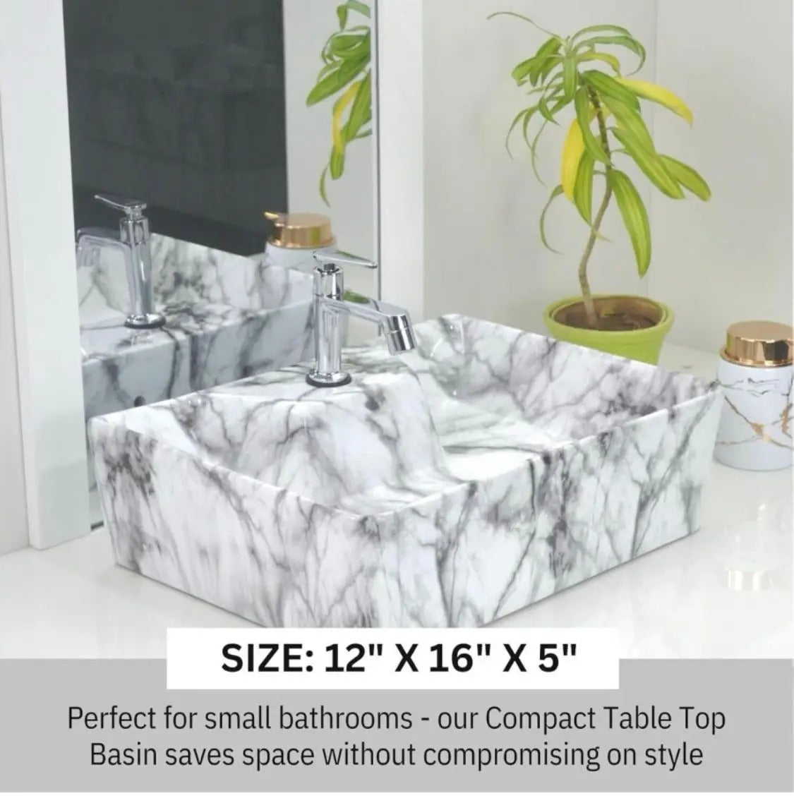 DELTA 2 in 1 Table Top & Wall Hung Designer Wash Basin(M04) with Waste Pipe & Coupling set (16*12*5)(04) Wall Hung Basin (Multicolor)