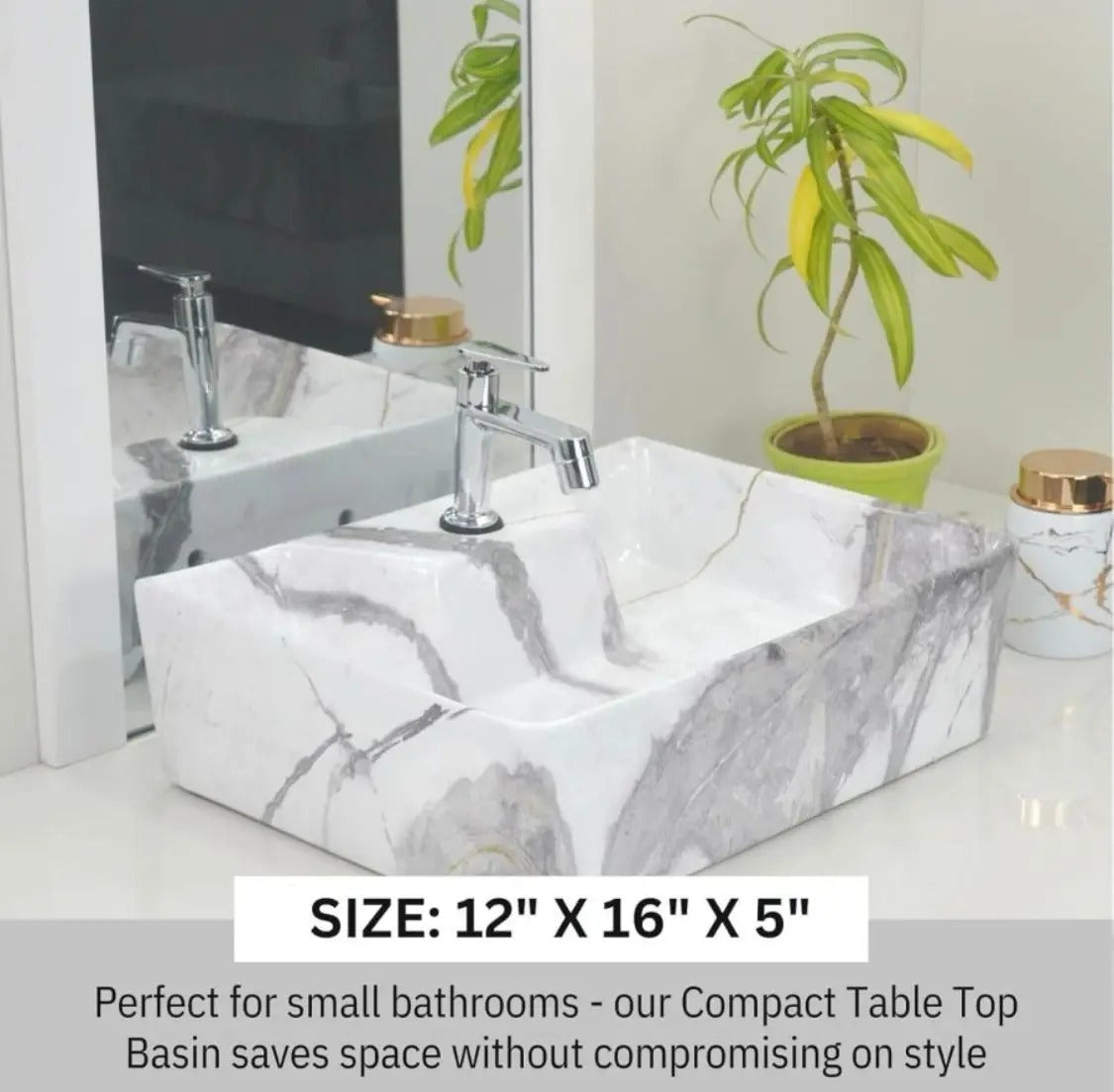 DELTA 2 in 1 Table Top & Wall Hung Designer Wash Basin(M07) with Waste Pipe & Coupling set (16*12*5)(07) Wall Hung Basin(Multicolor)