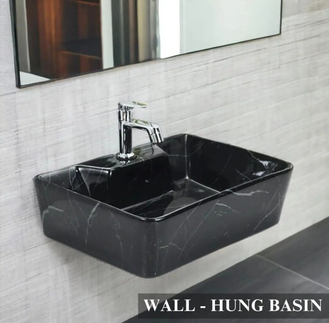 DELTA 2 in 1 Table Top & Wall Hung Designer Wash Basin(M25) with Waste Pipe & Coupling set (16*12*5)(25) Wall Hung Basin(Multicolor)