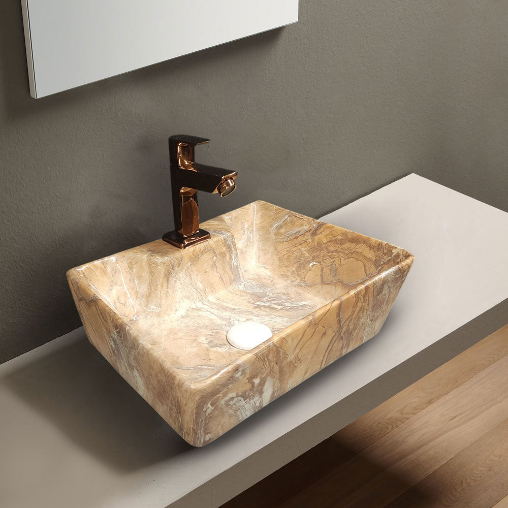 Delta 2 in 1 Table Top & Wall Hung Designer Wash Basin(M18) with Waste Pipe & Coupling set (16*12*5)(25) Wall Hung Basin(Multicolor)