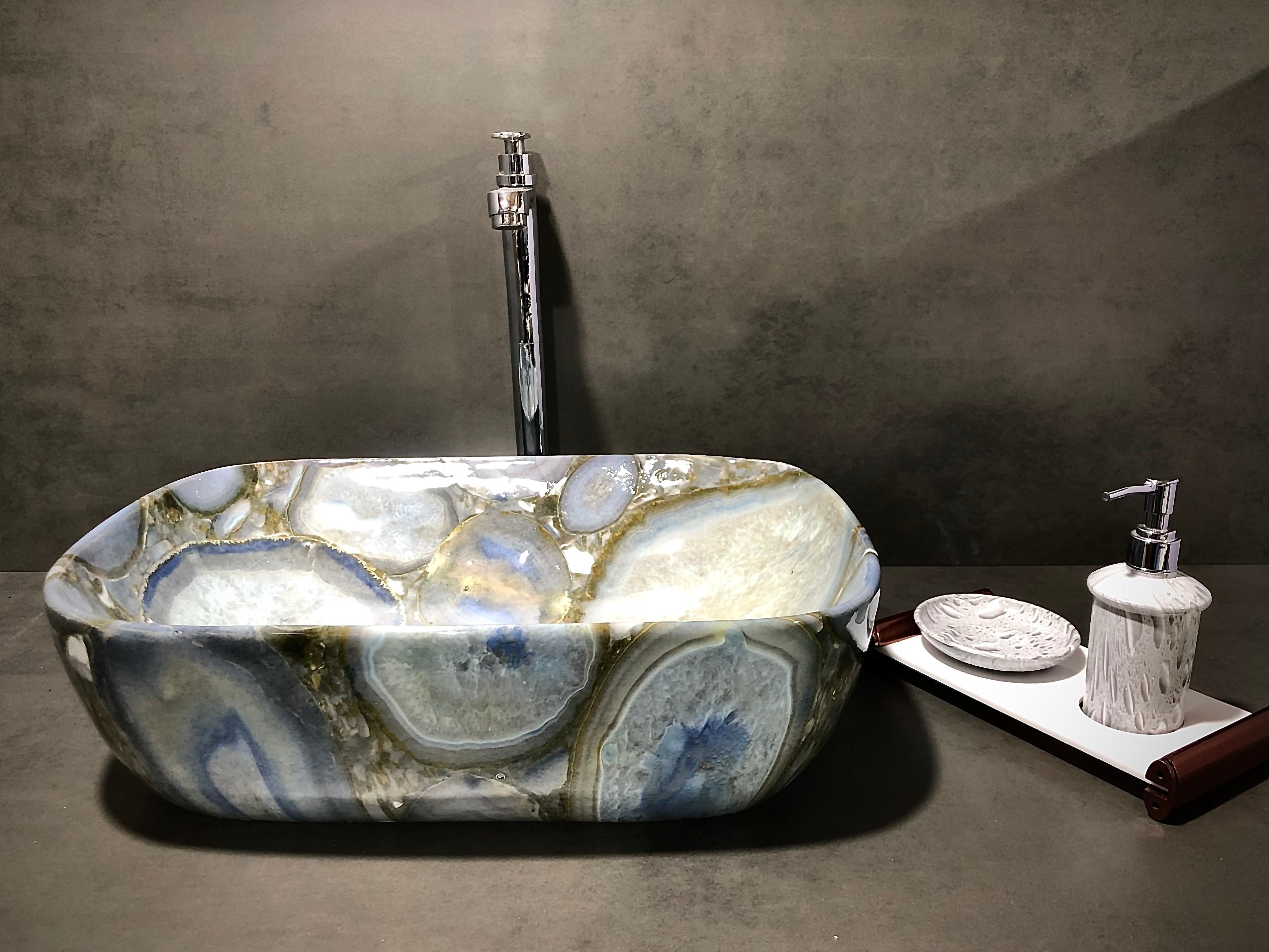 DELTA Premium Designer Ceramic Wash Basin(M54) with Waste Pipe & Coupling set (18*13*5)(M54) Table Top Basin (White)