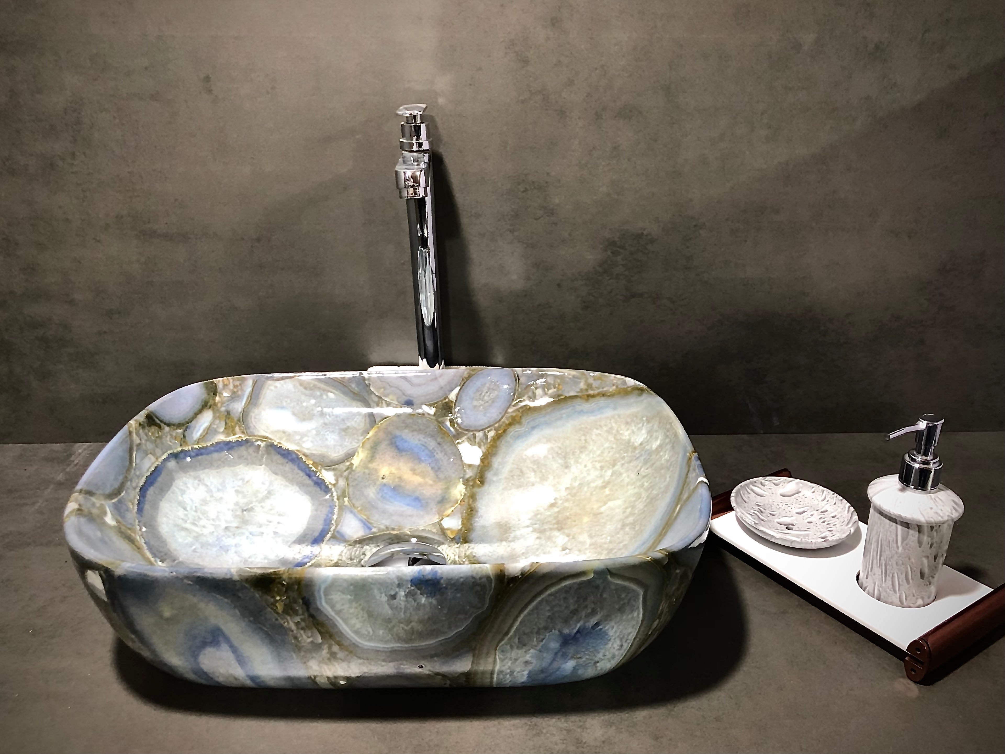 DELTA Premium Designer Ceramic Wash Basin(M54) with Waste Pipe & Coupling set (18*13*5)(M54) Table Top Basin (White)
