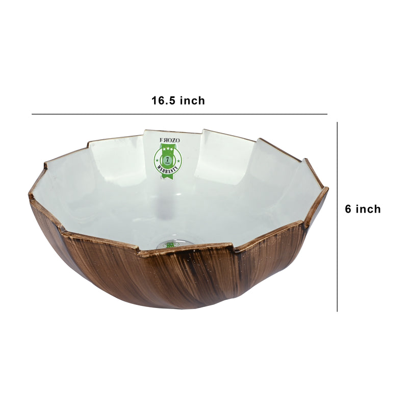 FROZO Table Top Premium Designer Ceramic Wash Basin(103) Flot-103 Table Top Basin  (Multicolor)