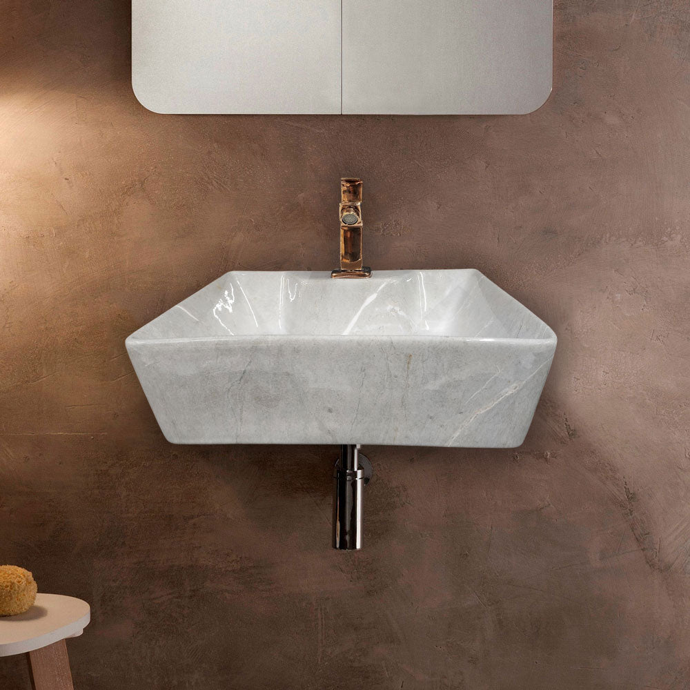 Delta 2 in 1 Table Top & Wall Hung Designer Wash Basin(M13) with Waste Pipe & Coupling set (16*12*5)(25) Wall Hung Basin(Multicolor)