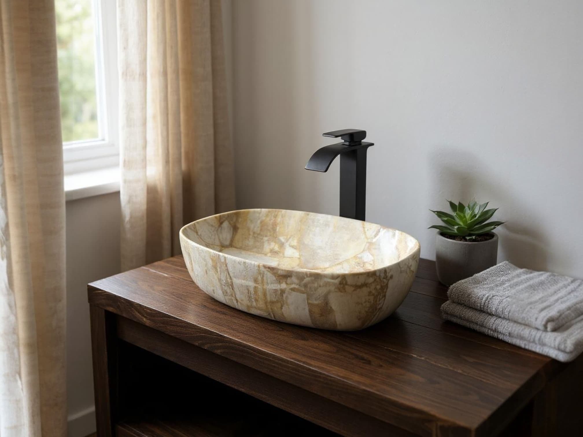 DELTA Premium Designer Ceramic Wash basin Finish (M99) (24x15x5) Table Top Basin (Multicolor)