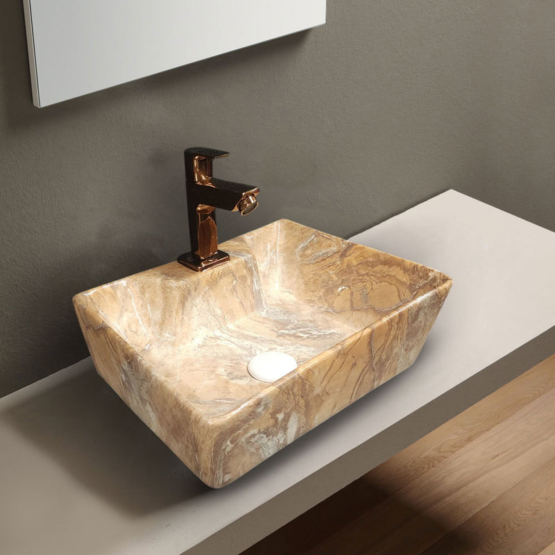 Delta 2 in 1 Table Top & Wall Hung Designer Wash Basin(M18) with Waste Pipe & Coupling set (16*12*5)(25) Wall Hung Basin(Multicolor)