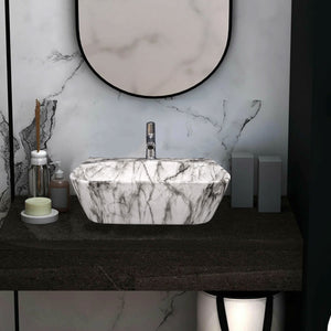 Delta 2 in 1 Table Top & Wall Hung Designer Wash Basin(M04)DD2 with Waste Pipe & Coupling set (16*12*5)(25) Wall Hung Basin(Multicolor)
