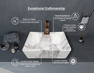 Delta 2 in 1 Table Top & Wall Hung Designer Wash Basin(M07) with Waste Pipe & Coupling set (16*12*5)(25) Wall Hung Basin(Multicolor)