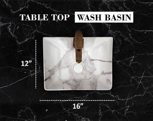 Delta 2 in 1 Table Top & Wall Hung Designer Wash Basin(M07) with Waste Pipe & Coupling set (16*12*5)(25) Wall Hung Basin(Multicolor)