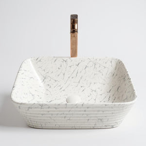 Delta Premium Designer Ceramic Wash basin Matt Finish (M03-Matt) (20x15x5)(M03-Matt) Table Top Basin (Multicolor)