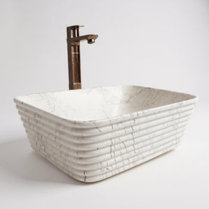 Delta Premium Designer Ceramic Wash basin Matt Finish Bruno (M05-Matt) (20x15x5)(M05-Matt) Table Top Basin (Multicolor)