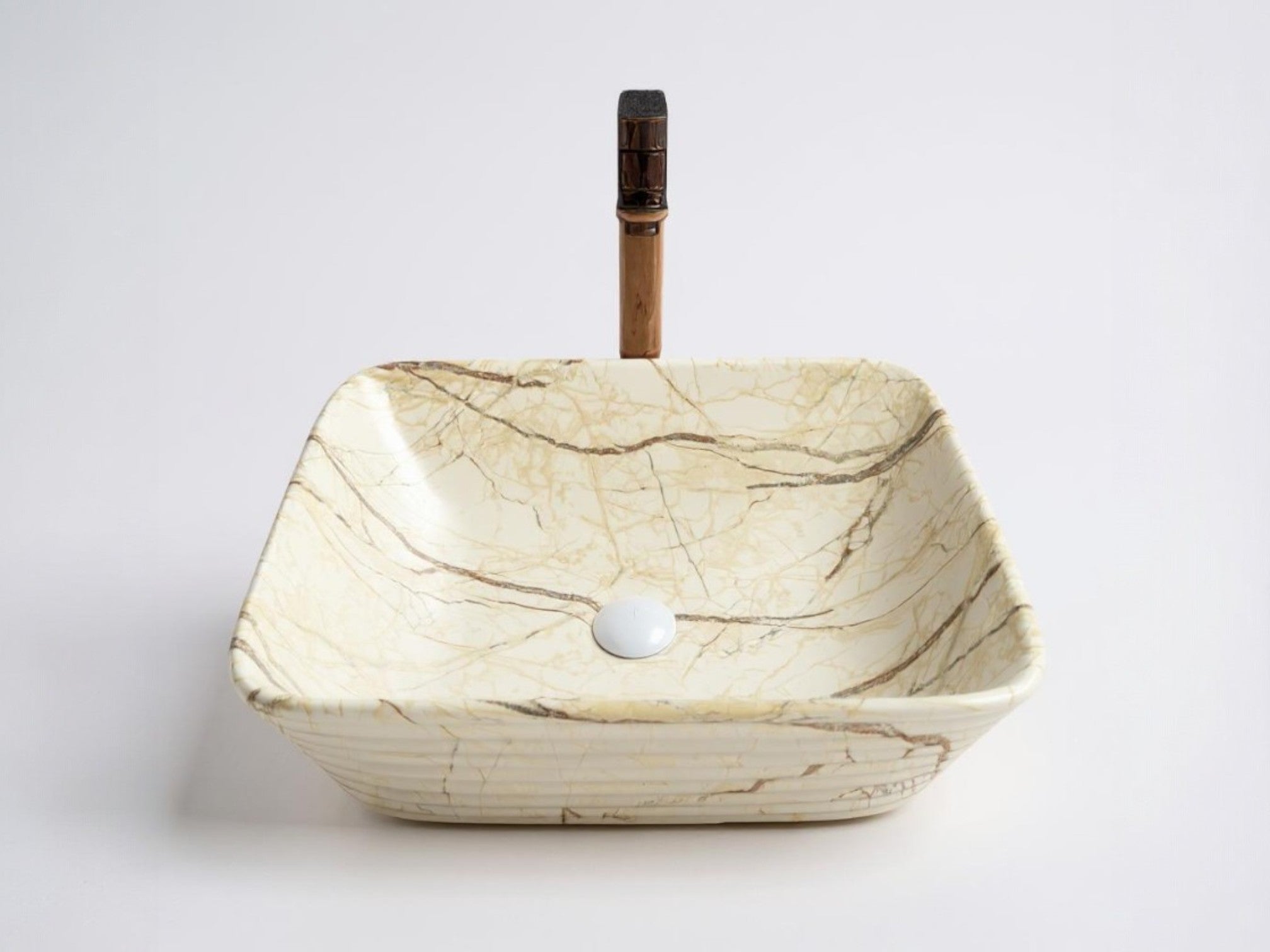 DELTA Premium Designer Ceramic Wash basin Matt Finish (M09-Matt) (20x15x5)(M09-Matt) Table Top Basin (Multicolor)