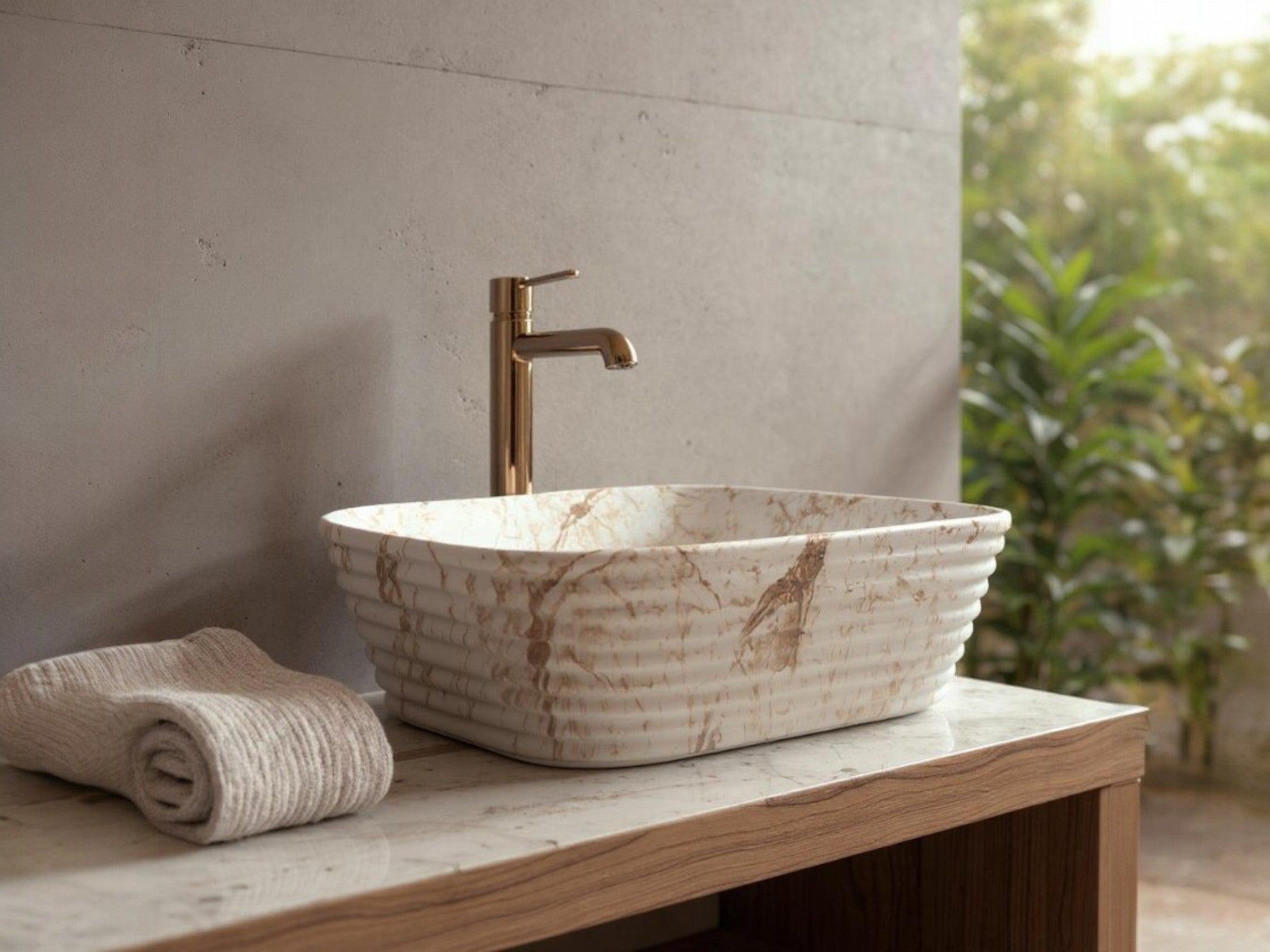 DELTA Premium Designer Ceramic Wash basin Matt Finish (M10-Matt) (20x15x5)(M10-Matt) Table Top Basin (Multicolor)