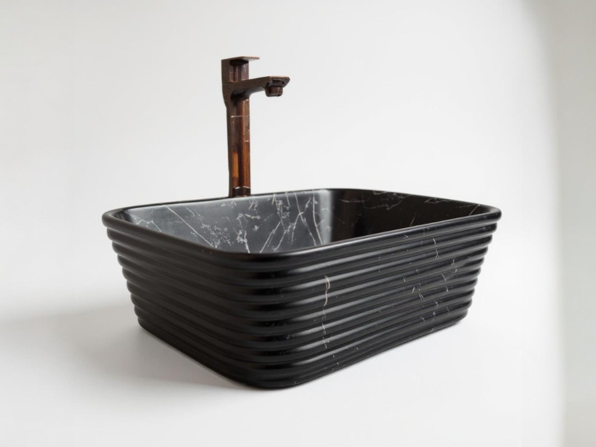 Delta Premium Designer Ceramic Wash basin Matt Finish (M25(RG)-Matt) (20x15x5)(M25(RG)-Matt) Table Top Basin (Multicolor)