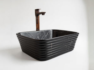 Delta Premium Designer Ceramic Wash basin Matt Finish (M25(RG)-Matt) (20x15x5)(M25(RG)-Matt) Table Top Basin (Multicolor)