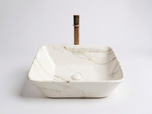 Delta Premium Designer Ceramic Wash basin Matt Finish (M34-Matt) (20x15x5)(M34-Matt) Table Top Basin (Multicolor)