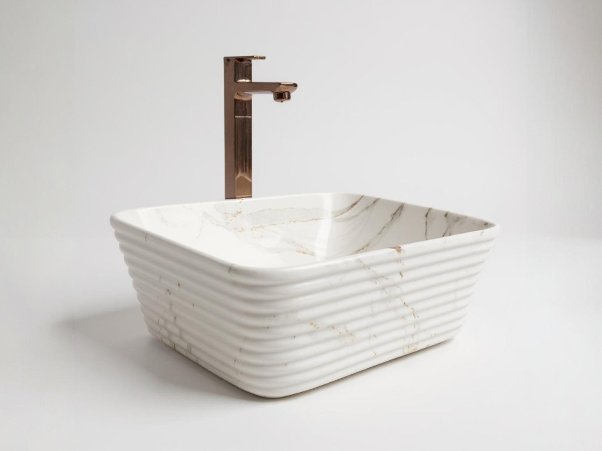 Delta Premium Designer Ceramic Wash basin Matt Finish (M34-Matt) (20x15x5)(M34-Matt) Table Top Basin (Multicolor)