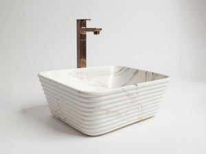 Delta Premium Designer Ceramic Wash basin Matt Finish (M34-Matt) (20x15x5)(M34-Matt) Table Top Basin (Multicolor)