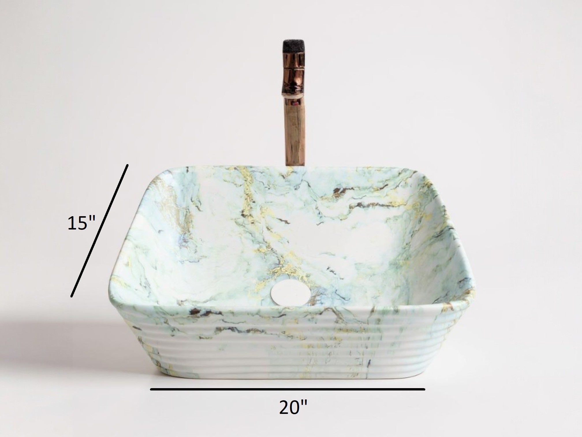 Delta Premium Designer Ceramic Wash basin Matt Finish (M48-Matt) (20x15x5)(M48-Matt) Table Top Basin (Multicolor)
