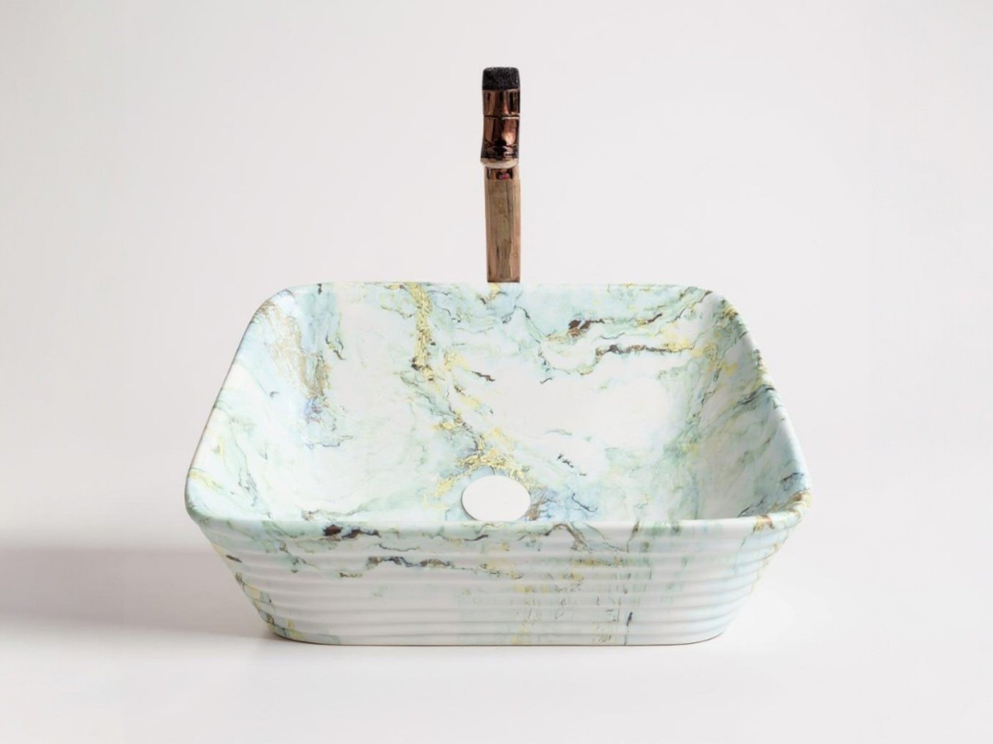 Delta Premium Designer Ceramic Wash basin Matt Finish (M48-Matt) (20x15x5)(M48-Matt) Table Top Basin (Multicolor)