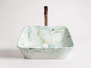 Delta Premium Designer Ceramic Wash basin Matt Finish (M48-Matt) (20x15x5)(M48-Matt) Table Top Basin (Multicolor)