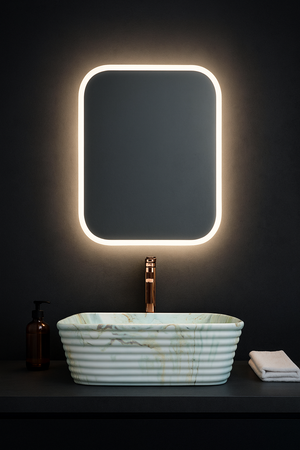 Delta Premium Designer Ceramic Wash basin Matt Finish (M48-Matt) (20x15x5)(M48-Matt) Table Top Basin (Multicolor)