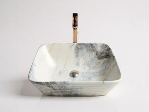Delta Premium Designer Ceramic Wash basin Matt Finish (M49-Matt) (20x15x5)(M49-Matt) Table Top Basin (Multicolor)