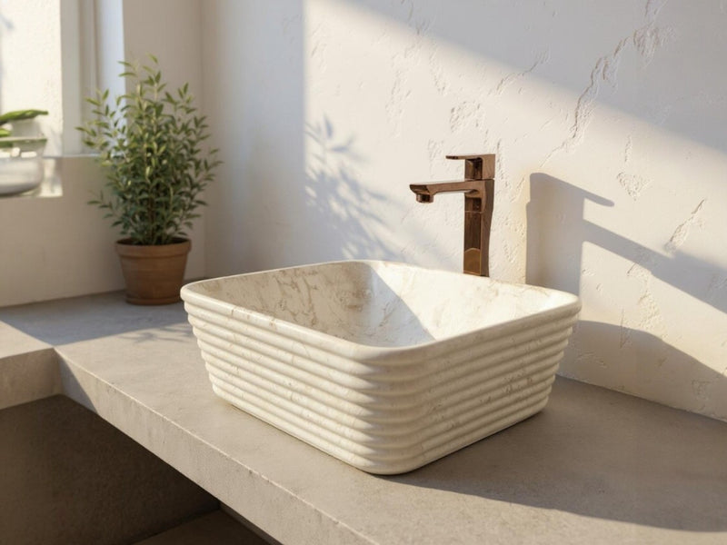 Delta Premium Designer Ceramic Wash basin Matt Finish (M95-Matt) (20x15x5)(M95-Matt) Table Top Basin (Multicolor)