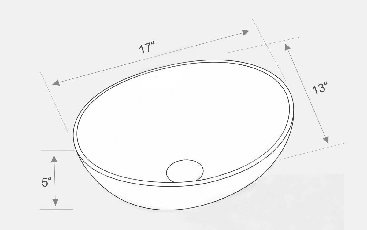 DELTA Premium Designer Ceramic Wash Basin(GJ0034) (17x13.5x6) Table Top Basin  (White)