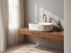 DELTA Designer Premium Ceramic Wash Basin(HR-Line) (19.5*13*5)(HR-Line 1001)Matt Table Top Basin  (Multicolor)