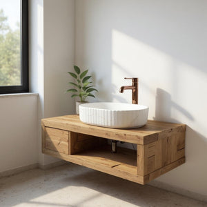 DELTA Premium Designer Ceramic Wash basin (M02-Matt) (19.5x13x5)(M02-Matt) Table Top Basin (Multicolor)