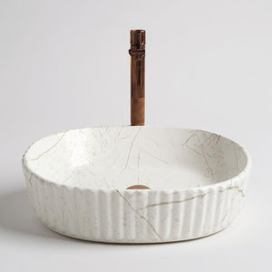 DELTA Premium Designer Ceramic Wash basin (M02-Matt) (19.5x13x5)(M02-Matt) Table Top Basin (Multicolor)