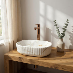 DELTA Premium Designer Ceramic Wash basin (M34-Matt) (19.5x13x5)(M34-Matt) Table Top Basin (Multicolor)