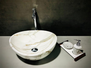 DELTA Premium Designer Ceramic Wash Basin(GJ0034)with Waste Pipe & Coupling set (0034)(17x13.5x6) Table Top Basin  (White)