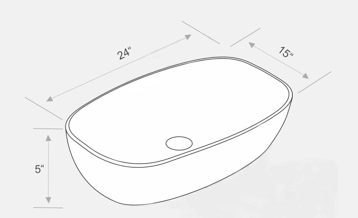 DELTA Premium Designer Ceramic Wash basin Finish (M75) (24x15x5) Table Top Basin (Multicolor)