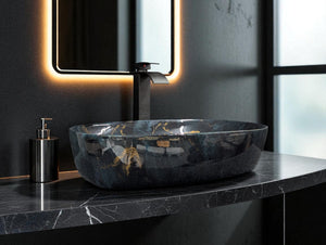 DELTA Premium Designer Ceramic Wash basin Finish (M78) (24x15x5) Table Top Basin (Multicolor)