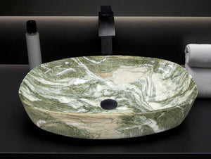 DELTA Premium Designer Ceramic Wash basin Finish (M75) (24x15x5) Table Top Basin (Multicolor)