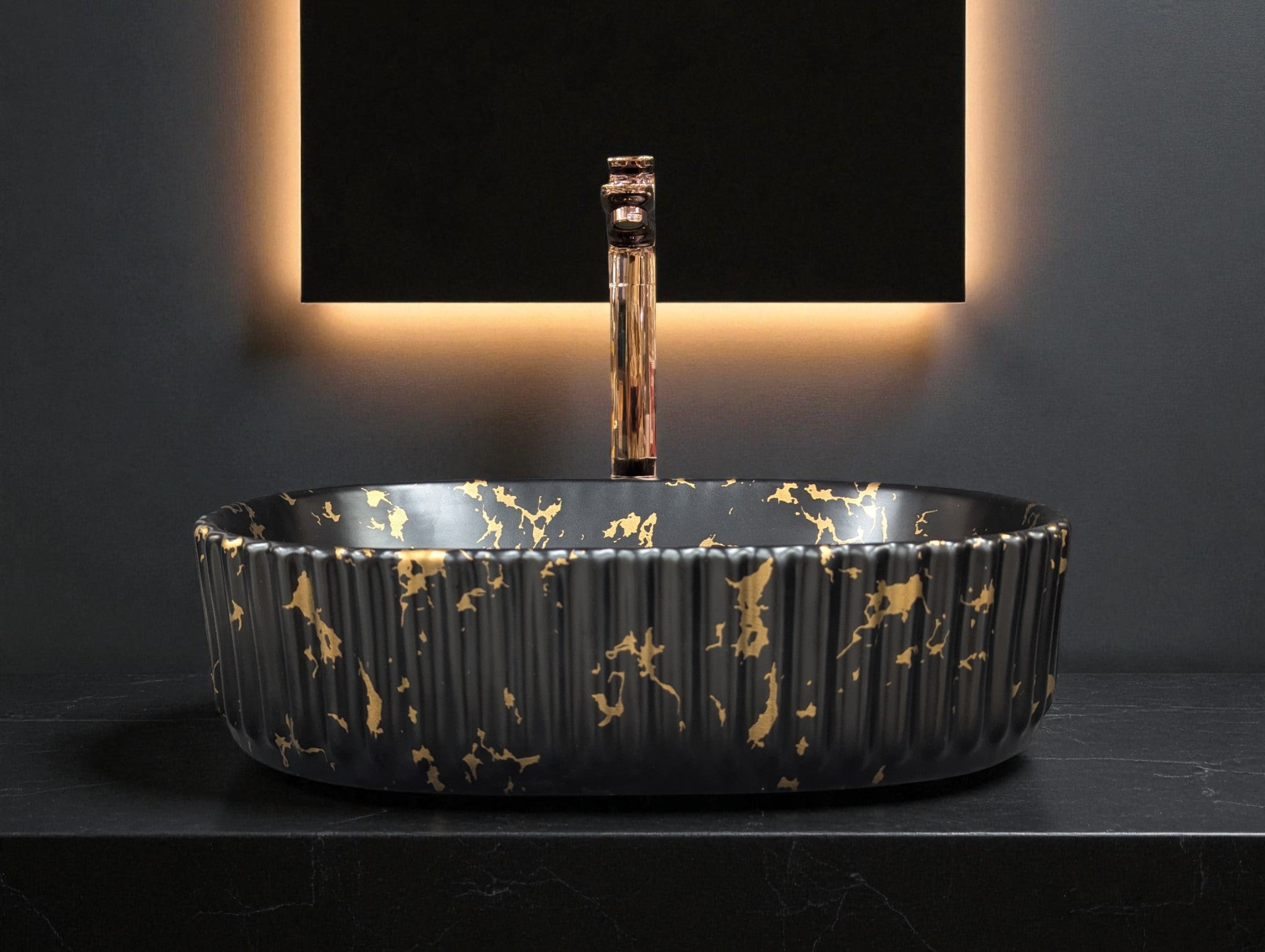 DELTA Premium Designer Ceramic Wash basin(M24-Matt) (19.5x13x5)(M24-Matt) Table Top Basin (Multicolor)