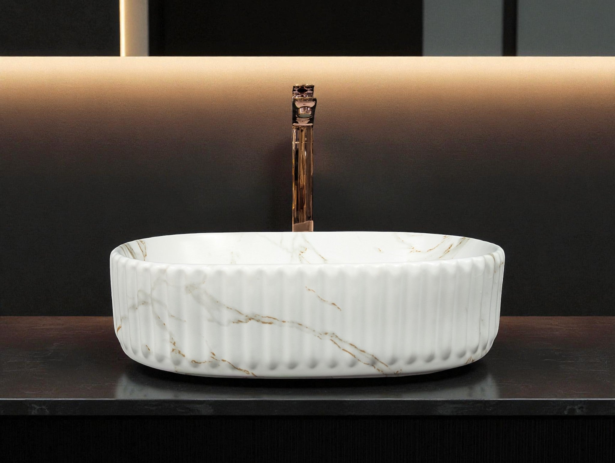 DELTA Premium Designer Ceramic Wash basin (M34-Matt) (19.5x13x5)(M34-Matt) Table Top Basin (Multicolor)