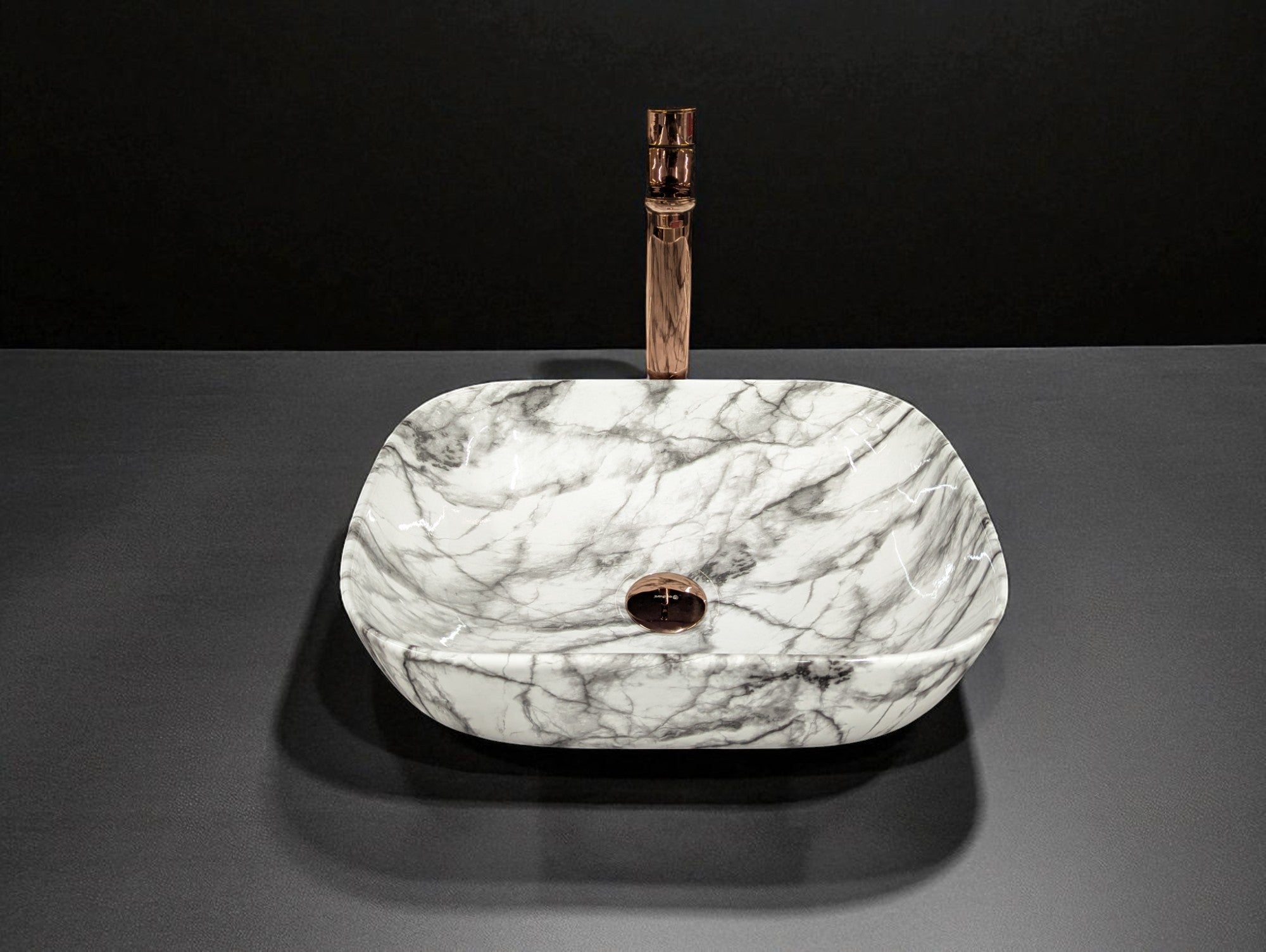 DELTA Table Top Premium Designer Ceramic Wash Basin(M04) Designer Wash Basin RJ-1004 Table Top Basin (White)