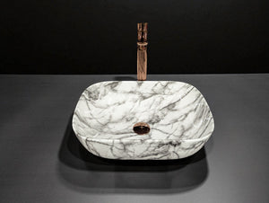 DELTA Table Top Premium Designer Ceramic Wash Basin(M04) Designer Wash Basin RJ-1004 Table Top Basin (White)