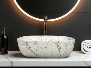 DELTA Premium Designer Ceramic Wash Basin(M06) (18*13*5) Table Top Basin