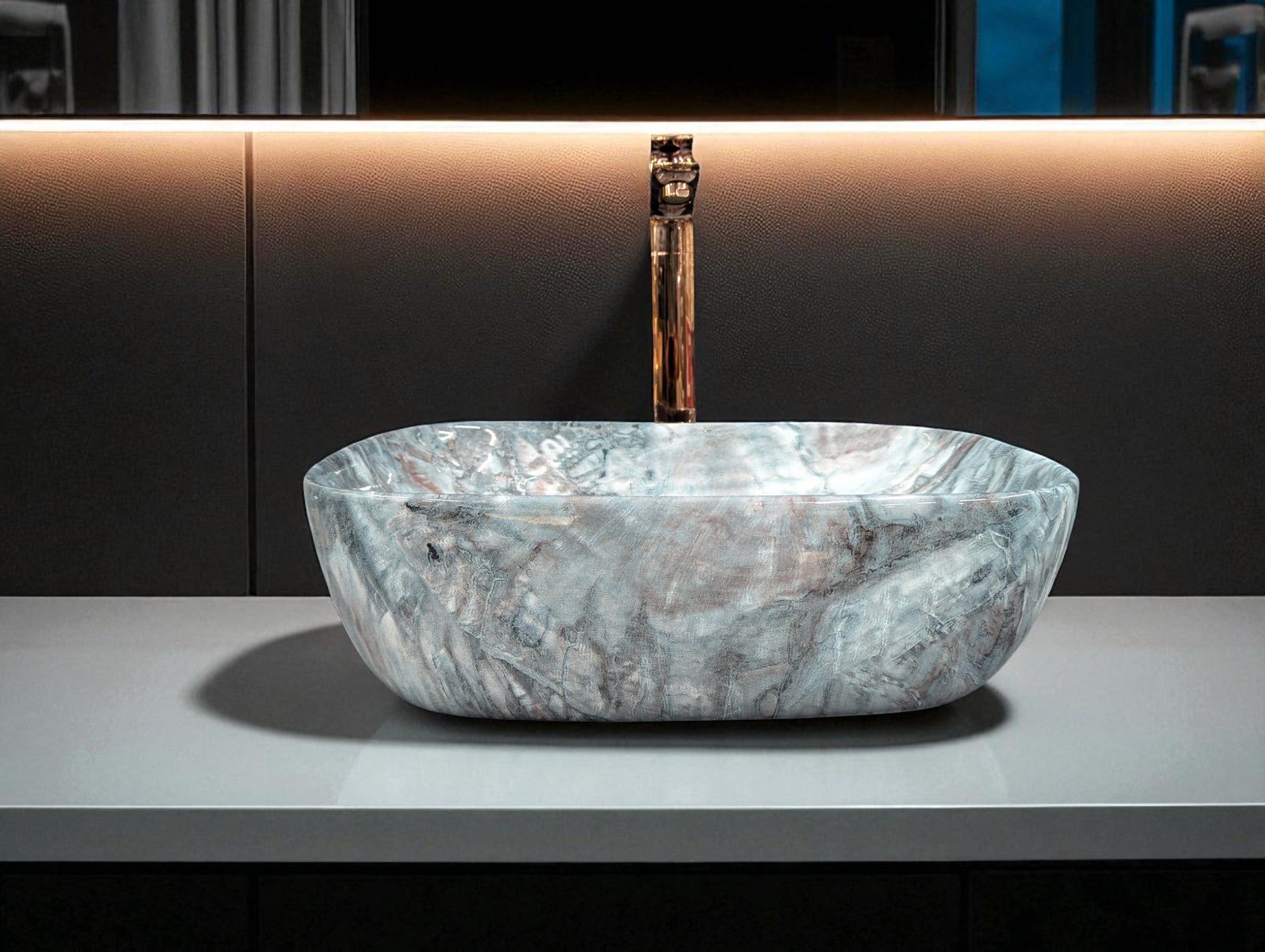 Delta Premium Designer Ceramic Wash Basin(0016) (18x13x5)(0016) Table Top Basin