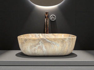 DELTA Premium Designer Ceramic Wash Basin(0018) (18x13x5)(0018) Table Top Basin (White)