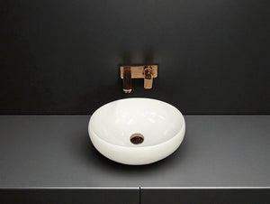 Delta Premium White Table Top Designer Wash Basin(White) (16*12*5)(UPD-White)