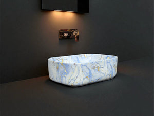 Delta Premium Table Top Designer Wash Basin(M61) (16*12*5)(Multicolor)
