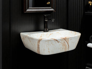 Delta 2 in 1 Table Top & Wall Hung Designer Wash Basin(M10) (16*12*5) Wall Hung Basin(Multicolor)